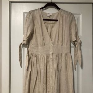 Forever 21 Woven Button Front Midi Dress